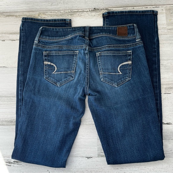 AMERICAN EAGLE Slim Boot Stretch Blue Jeans 2 - Picture 2 of 6